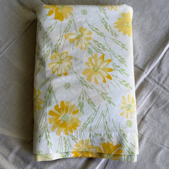Vintage Burlington Vera Neumann ~ Daisy Ombre ~ Queen Flat Sheet Percale - Picture 3 of 4